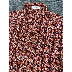 Equipment Femme Medium 100% Silk Button Shirt Blouse Floral Print - Excellent